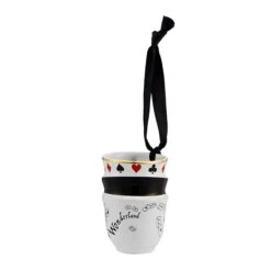 Alice In Wonderland Stacked Teacups Hanging Ornament -Mila's Toys Store AliceinWonderlandStackedTeacupsHangingOrnament2