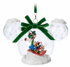 Mickey Mouse And Friends Glass Ornament