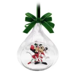 Mickey And Minnie Mouse 2020 Glass Drop Sketchbook Ornament