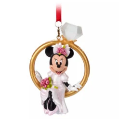Minnie Mouse Wedding Ring Ornament