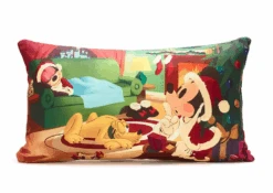 Disney Mickey, Minnie And Pluto Festive Christmas Cushion