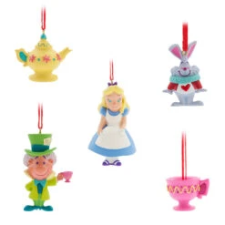 Alice In Wonderland Sketchbook 5 Piece Ornament Mini Figure Set
